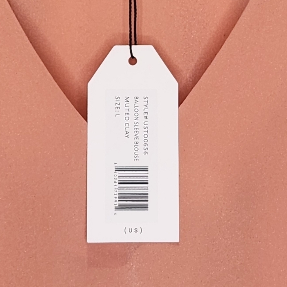 Universal Standard Balloon Sleeve Blouse Size L (22-24) in Muted Clay - Picture 4 of 15